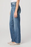 Paige Denim Stevie 31in Style 1J89635-C874 in Keystone. High Rise straight Leg spring Jeans with 31 inch inseam in a light medium wash.