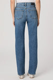 Paige Denim Stevie 31in Style 1J89635-C874 in Keystone. High Rise straight Leg spring Jeans with 31 inch inseam in a light medium wash.