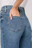 Paige Denim Stevie 31in Style 1J89635-C874 in Keystone. High Rise straight Leg spring Jeans with 31 inch inseam in a light medium wash.