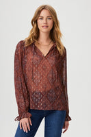 Paige Fia Blouse Style 8493M19-9014 in Iced Slate Multi; 