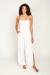 Peixoto Harriet Jumpsuit Style 40206-WHTCNVS in White Canvas;Summer White Strapless Jumpsuit; 