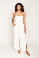 Peixoto Harriet Jumpsuit Style 40206-WHTCNVS in White Canvas;Summer White Strapless Jumpsuit; 
