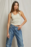 Perfect White Tee Blondie Tank Style T72-Blondie in Oatmeal, Emerald and Dune;Elevated Leisure Style;Elevated Lounge; 