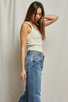 Perfect White Tee Blondie Tank Style T72-Blondie in Oatmeal, Emerald and Dune;Elevated Leisure Style;Elevated Lounge; 