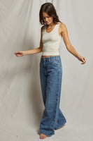 Perfect White Tee Blondie Tank Style T72-Blondie in Oatmeal, Emerald and Dune;Elevated Leisure Style;Elevated Lounge; 