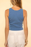Perfect White Tee Blondie Tank Style T72-Blondie in Carolina Blue; 