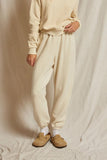 Perfect White Tee Clothing B33-Fleetwood Inside Out Jogger in Sugar;Elevated Loungewear; 