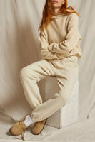 Perfect White Tee Clothing B33-Fleetwood Inside Out Jogger in Sugar;Elevated Loungewear; 