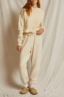 Perfect White Tee Clothing B33-Fleetwood Inside Out Jogger in Sugar;Elevated Loungewear; 