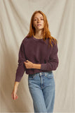 Perfect White Tee Clothing Ziggy inside out fleece shrunken crew Style T-94 Ziggy in Black Cherry and in Stormy Weather;Ziggy;Inside out sweatshirt;Perfect White Tee Sweatshirt