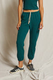 Perfect White Tee Johnny French Terry Sweatpant Style B25-Johnny in Emerald;Elevated Leisure Style;Elevated Lounge; 