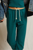 Perfect White Tee Johnny French Terry Sweatpant Style B25-Johnny in Emerald;Elevated Leisure Style;Elevated Lounge; 