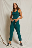Perfect White Tee Johnny French Terry Sweatpant Style B25-Johnny in Emerald;Elevated Leisure Style;Elevated Lounge; 