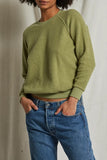 Perfect White Tee Ziggy Fleece Top Style T94-Ziggy in Oil Green and in Mauve;inside out fleece sweatshirt;perfect white tee inside out fleece top; 