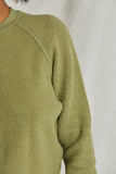 Perfect White Tee Ziggy Fleece Top Style T94-Ziggy in Oil Green and in Mauve;inside out fleece sweatshirt;perfect white tee inside out fleece top; 