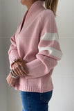 Pink Pineapple Varsity Heart Cardigan in Pink with White; Pink Varsity Stripe Heart Cardigan, Spring Cardigan