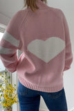 Pink Pineapple Varsity Heart Cardigan in Pink with White; Pink Varsity Stripe Heart Cardigan, Spring Cardigan
