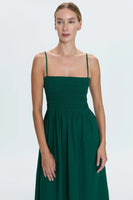Pistola Bianca Shirred Bodice Dress Style P00071126CP in Emerald; 