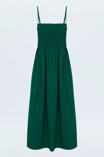 Bianca Shirred Bodice Dress - Emerald bfree boutique Bianca Shirred Bodice Dress - Emerald bfree boutique