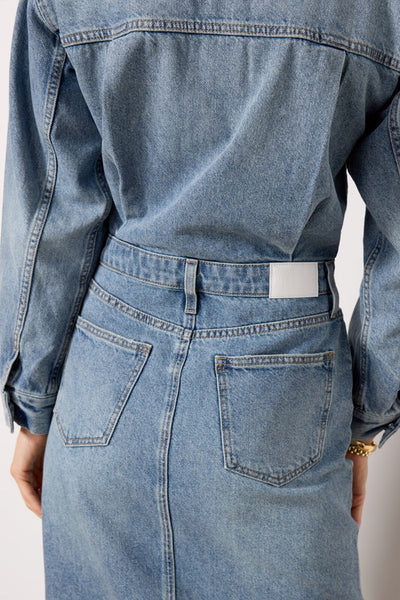 Amira Denim Midi Dress bfree boutique Amira Denim Midi Dress bfree boutique
