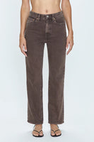 Pistola Denim Cassie High Rise Straight Style P00016322RC in Rich Cacao;Brown Jeans;Fall Brown Jeans;Straight Leg Jeans; 