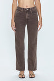 Pistola Denim Cassie High Rise Straight Style P00016322RC in Rich Cacao;Brown Jeans;Fall Brown Jeans;Straight Leg Jeans; 