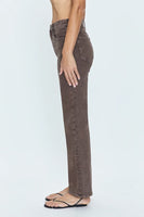 Pistola Denim Cassie High Rise Straight Style P00016322RC in Rich Cacao;Brown Jeans;Fall Brown Jeans;Straight Leg Jeans; 