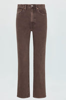 Pistola Denim Cassie High Rise Straight Style P00016322RC in Rich Cacao;Brown Jeans;Fall Brown Jeans;Straight Leg Jeans; 
