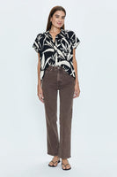 Pistola Denim Cassie High Rise Straight Style P00016322RC in Rich Cacao;Brown Jeans;Fall Brown Jeans;Straight Leg Jeans; 