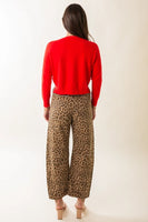 Pistola Denim Clothing Tori Utility Pant Style P00116125SL Fline in Feline;Leopard Print Modified Barrel Utilty Pant; 