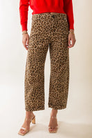 Pistola Denim Clothing Tori Utility Pant Style P00116125SL Fline in Feline;Leopard Print Modified Barrel Utilty Pant; 