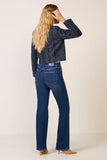 Pistola Denim Evie High Rise Slim Bootcut Jean Style P00016420QL in penthouse; High Rise dark wash boot cut jeans; 