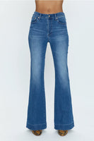 Pistola Denim Kinsley Mid Rise Ultra Flare Style P00016107GT in Spindler;mid rise jeans;flare jeans