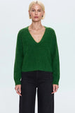 Pistola Denim Kit V-Neck Long Sleeve Pullover Sweater Style P00063120NB in Wintergreen; Deep V Sweater