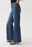 Pistola Denim Larsen Relaxed Flare Style  P00016560RL in Daring; Medium Wash Relaxed Fit High Rise Flare Jeans.  Polished Denim Jeans