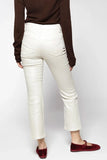 Pistola Denim Lennon High Rise Crop Boot Jean Style P00016088DW in Ivory Luster; Coated Ivory Crop Flare Winter Jeans; Casual Chic Holiday Style