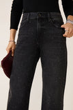 Pistola Denim Lexi Lexi Sparkle Barrel Jean Style P00016200GA in Silver Screen; black crystal Sparkle jeans; Holiday Style Jeans, Crystal Embellished Barrel Jeans