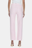 Pistola Denim Lexi Mid Rise Bowed Straight Jean style P00016200DR in Blush Pink; Blush Pink Cropped Slight Barrel Mid Rise Jeans