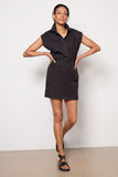 Pistola Denim Rosie Smocked Waist Mini Utility Dress Style P00071129RF FTBLK in Fade to Black; 