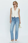 Pistola Denim Vero Fitted Vest Style P00095047RC ECU in Ecru;Fitted Denim Vest; 