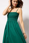 Pistola Bianca Shirred Bodice Dress Style P00071126CP in Emerald; 