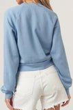 Project Social T Italia Shrunken Sweatshirt Style 114147SF572 in Provence Blue; 