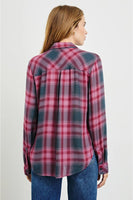 RAils Clothing Hunter Shirt Style 100-550-7560 in Dusty Mauve Evergreen; Plaid Button DownRails Plaid Shirt