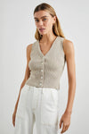 RAils Clothing Rosa Vest Style 834C-609C-548 in Oatmeal;Women's KNit Vest; 