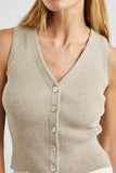 RAils Clothing Rosa Vest Style 834C-609C-548 in Oatmeal;Women's KNit Vest; 