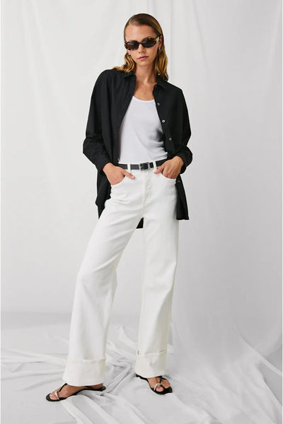 Rails CLothing Getty Wide Leg Cuffed Style 793-218A-8074 in Vintage Ecru; 