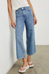 Rails Clothing 711A-219A-7857 in Indigo Floral; Floral Embroidered Jeans; 