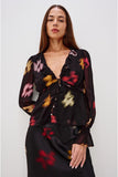 Rails Clothing Alixa top Style 927-698C-8505 in Onyx Blurred Floral; 