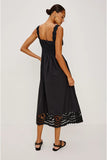 Rails Clothing Anadia Dress Style 670-117G8562 In Black Embroidery; Black Spring Summer Midi Dress,