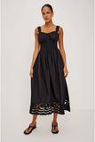 Rails Clothing Anadia Dress Style 670-117G8562 In Black Embroidery; Black Spring Summer Midi Dress,